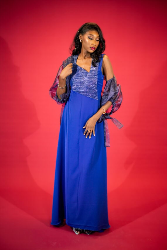 Une robe comme un boubou (Bleu)