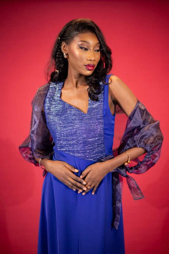 Une robe comme un boubou (Bleu)