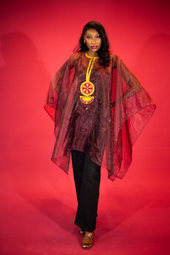 Cape motif Shogun (rouge)