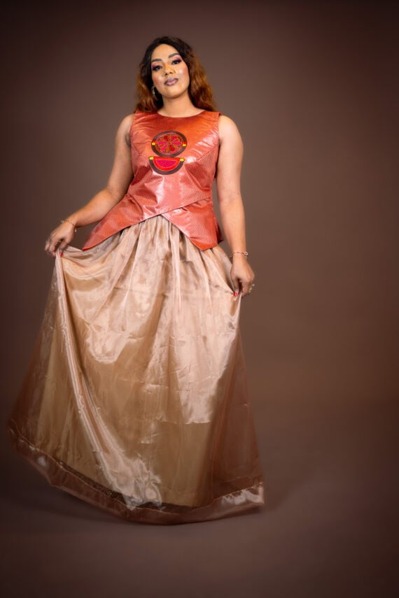 Ensemble taille basse Shogun(corail or)