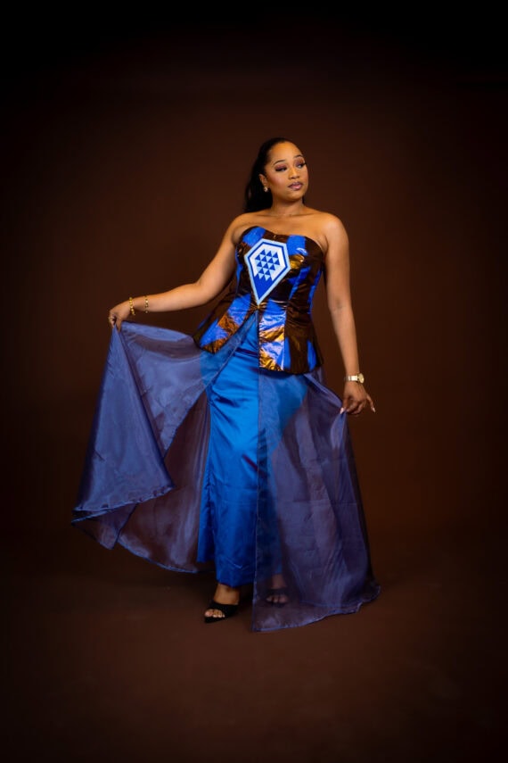 Ensemble Bustier Diamonds (Bleu)